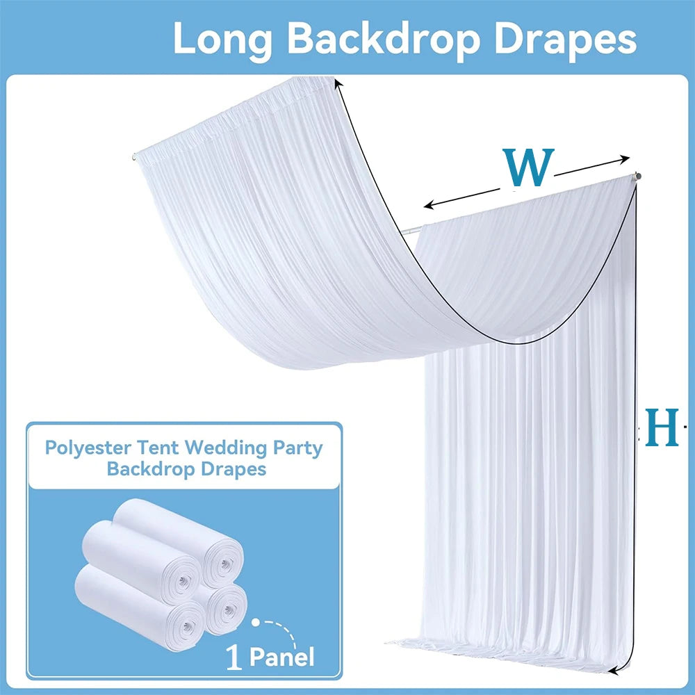 シワ防止背景幕ドレープ 5×20フィート
