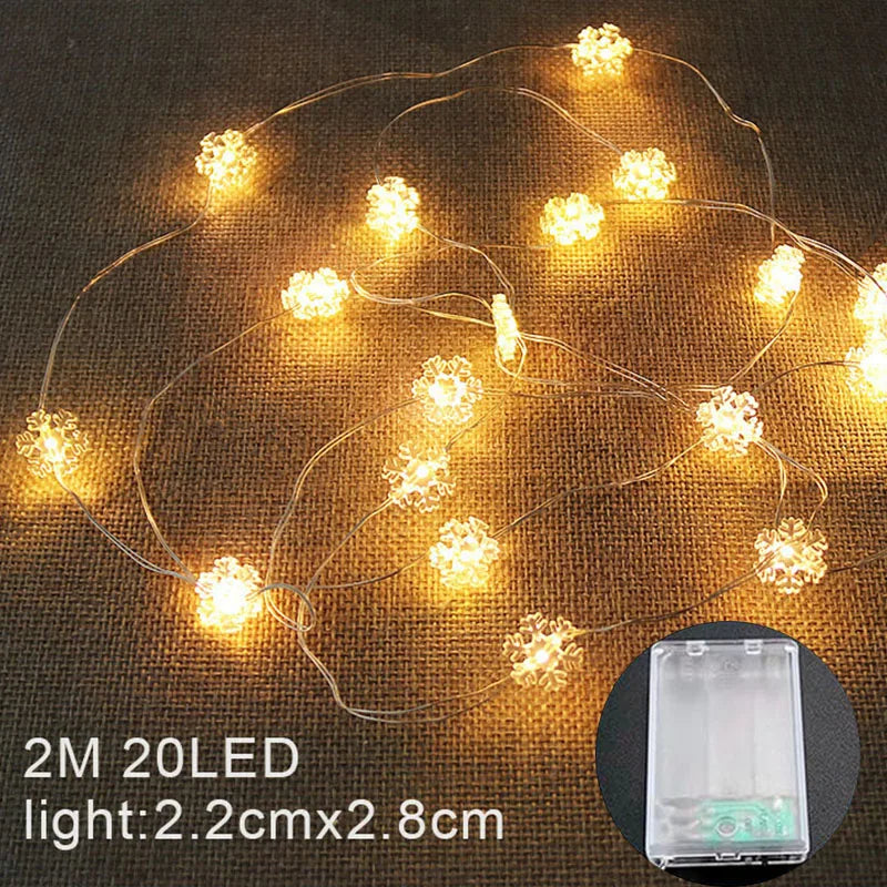 イベント・クリスマス装飾|サンタクロース&スノーマンLEDライト(2M)