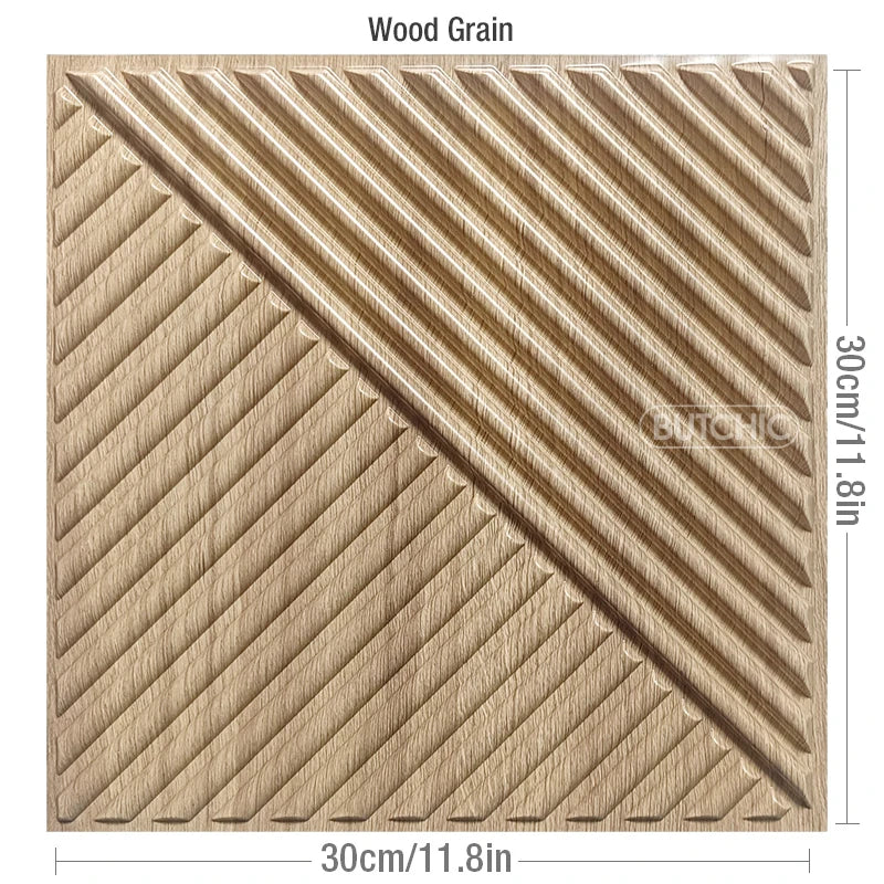 DIY用 3D幾何学柄 石膏壁面風ステッカー 12pcs 難燃性・防水性素材