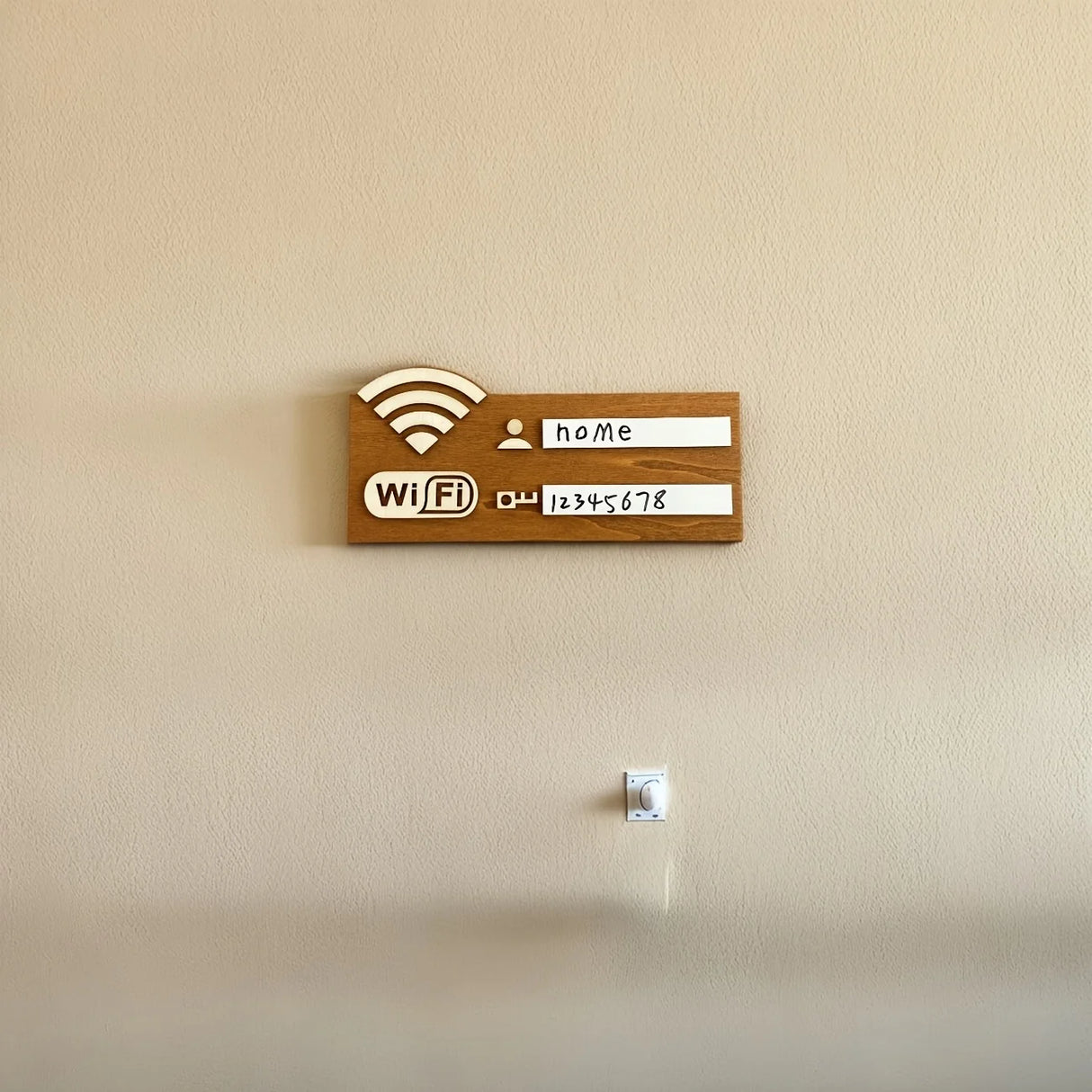 ヴィンテージ風木製WiFiパスワードサイン