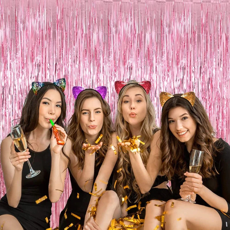 パーティー・インテリア用装飾 キラキラ!ホイル素材カーテン 光反射演出