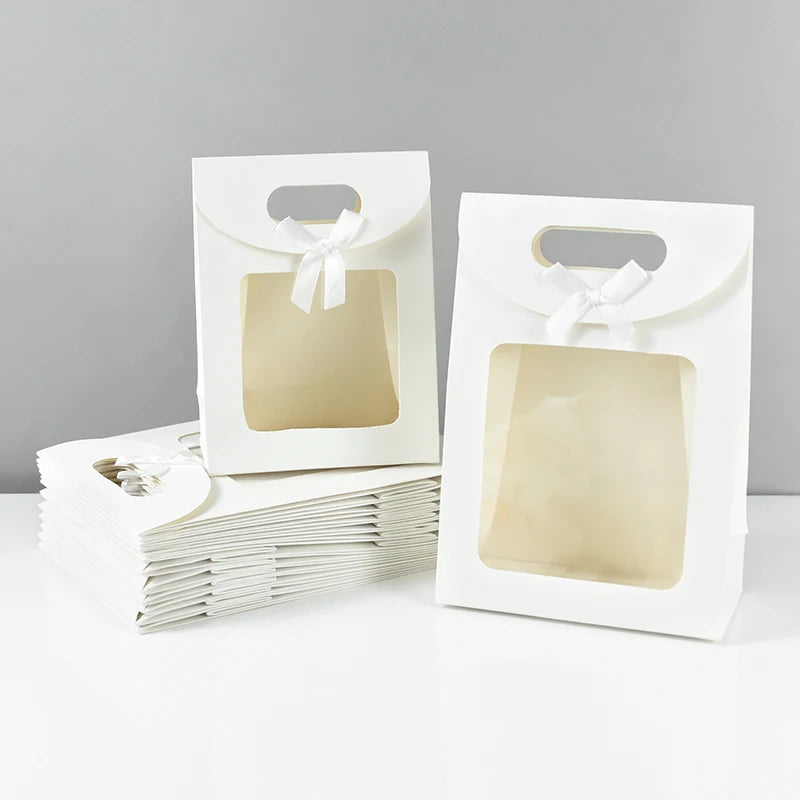 |ノベルティ用品 | 窓付きクラフト紙ギフトバッグ 5個セット