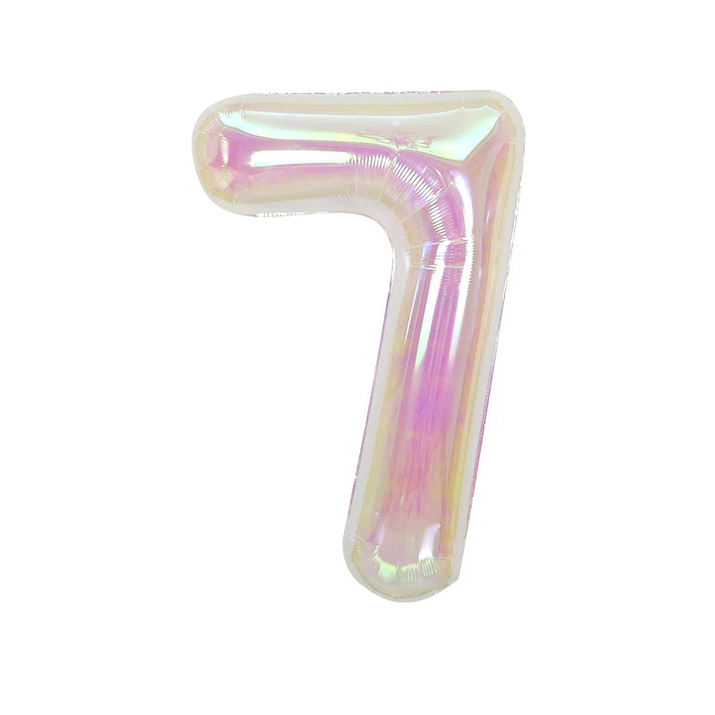 バルーン装飾 数字 レインボーカラーバルーン 誕生日パーティー用