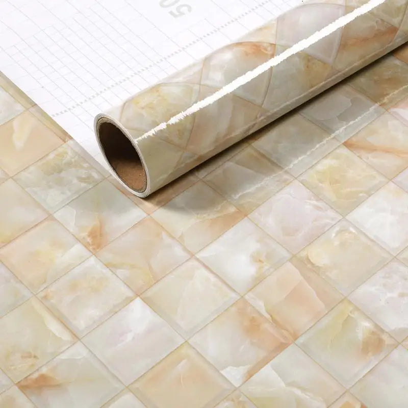 DIY用 大理石・小石・シェル風 ステッカー 40c幅 1M/3M/5M/7M/10M 防水・消臭