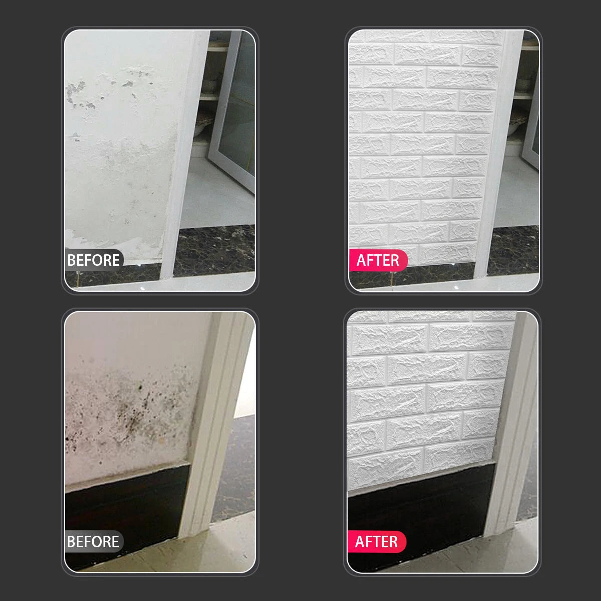 DIY用 レンガ風ステッカー 35x38.5cm 5pcs/15pcs/30pcs 大容量セット