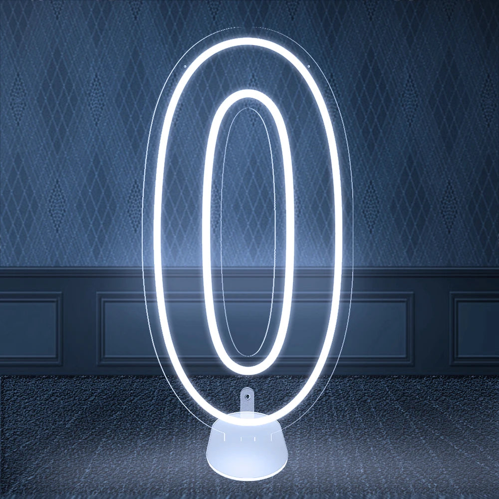 【LED装飾】LEDライト・デコレーションライト(数字)クリア 28x55cm