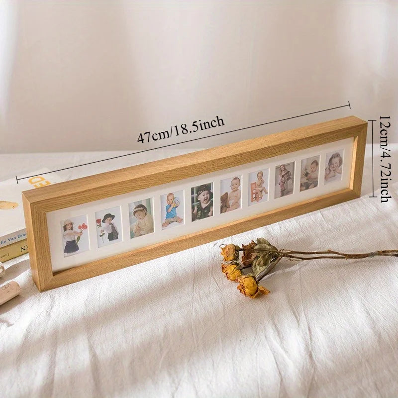 成長記録用木製多孔質フォトフレーム