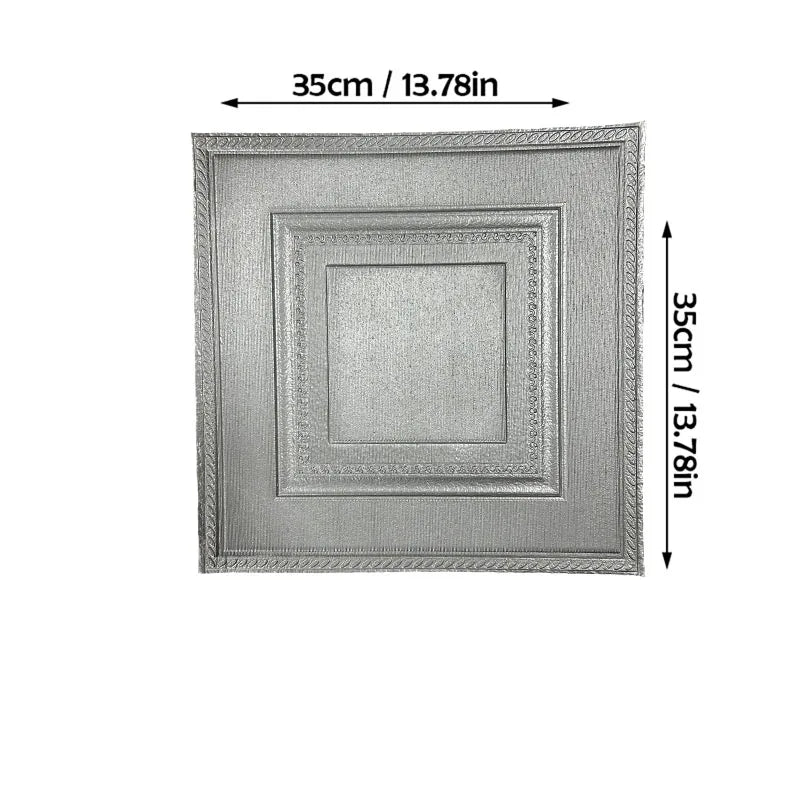 DIY用 3Dアンティーク柄 壁面風ステッカー 35cmX35cm 防水・防カビ機能