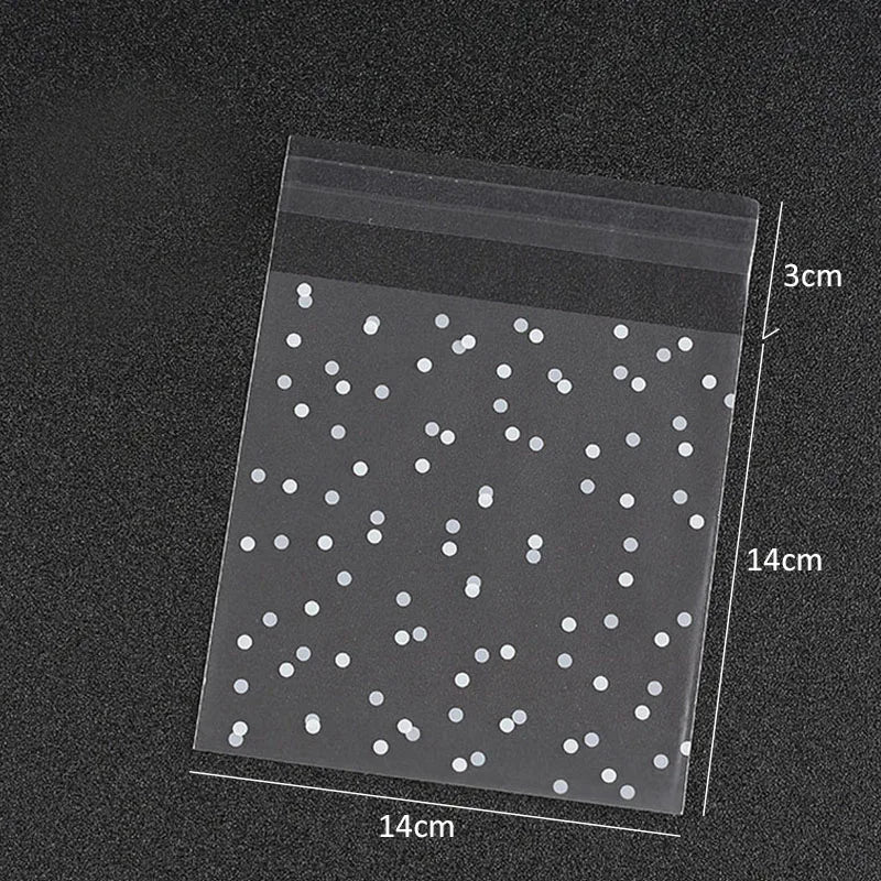 |イベント・ノベルティ用品 | 水玉模様透明ギフト袋・シール100枚セット