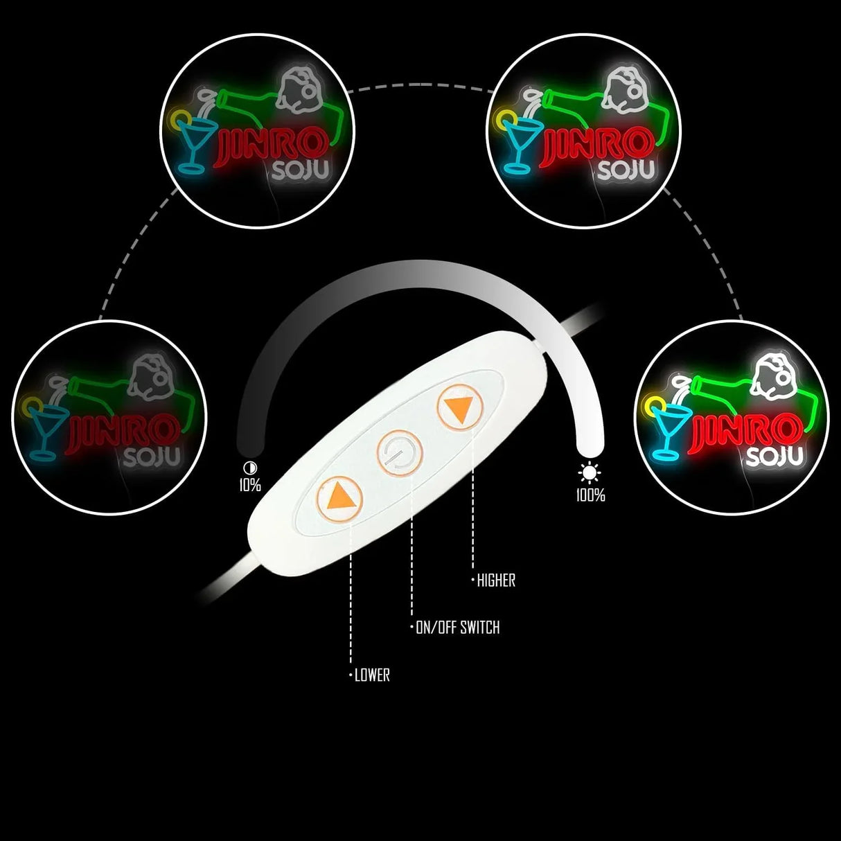 Jinro SOJU 焼酎LEDネオンサイン(ネオン看板)