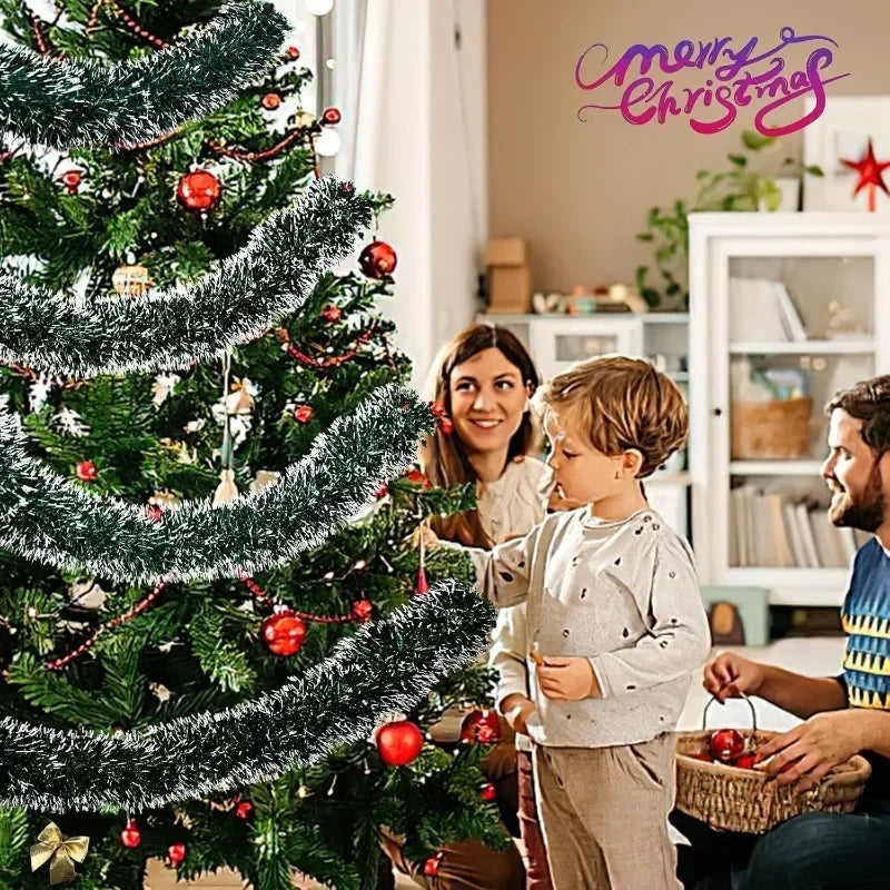 イベント・クリスマス装飾|ティンセルリボンガーランド2m