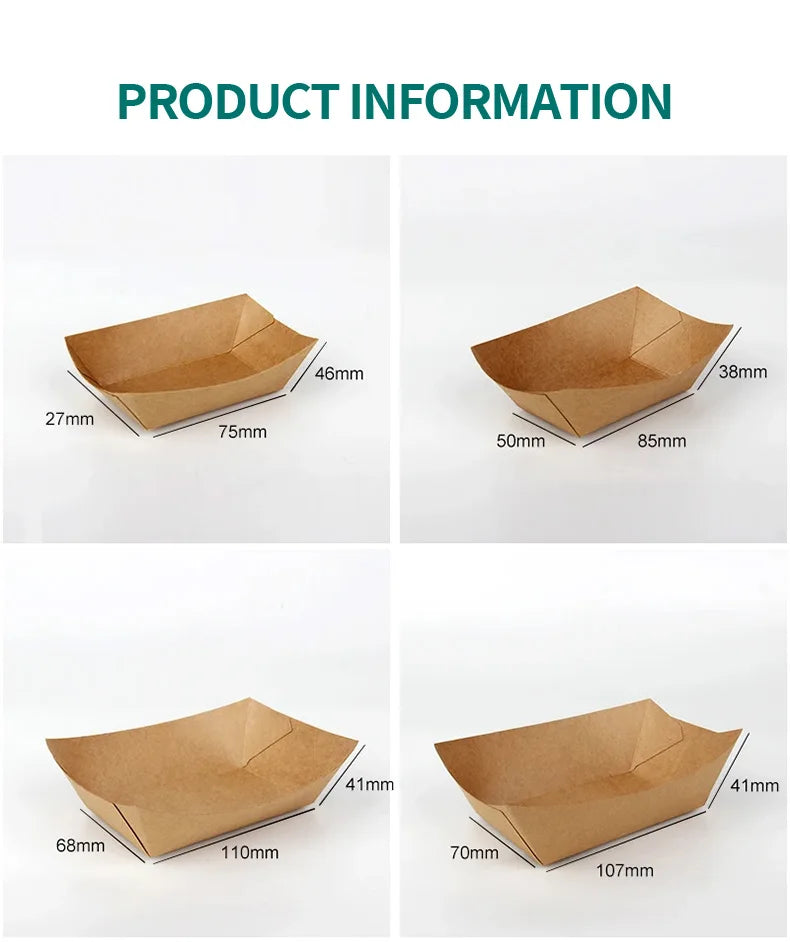 |イベント・ノベルティ用品 | 電子レンジ可 クラフト紙トレイセット |S/M/Lサイズ