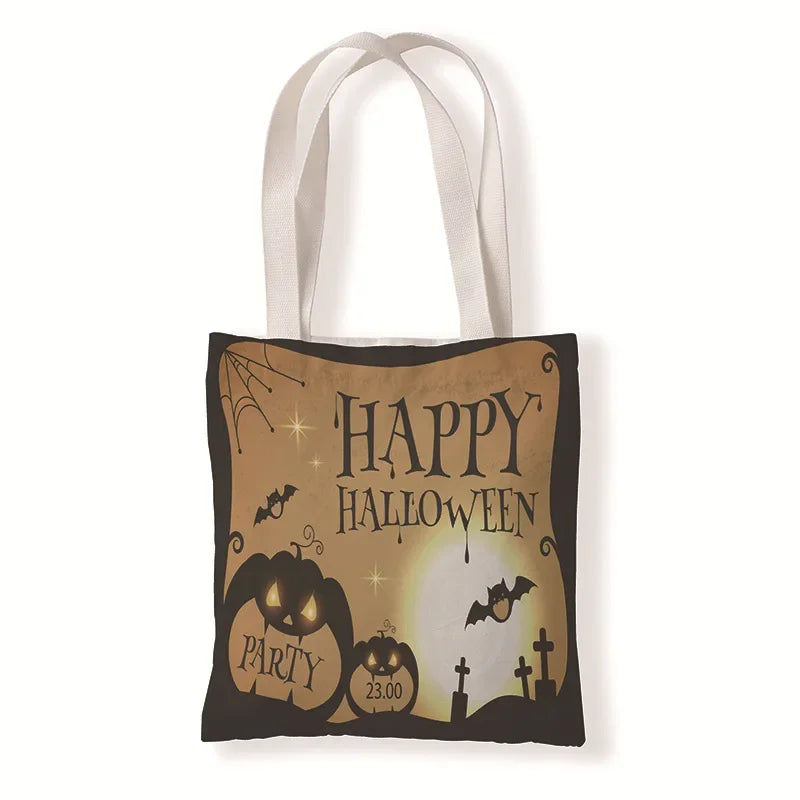 ハロウィングッズ|ハロウィンパンプキンキャンバストートバッグ