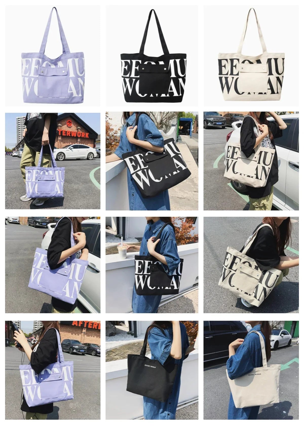 |イベント・ノベルティ用品 | 大容量キャンバスショルダーバッグ | W46×H31×D12㎝