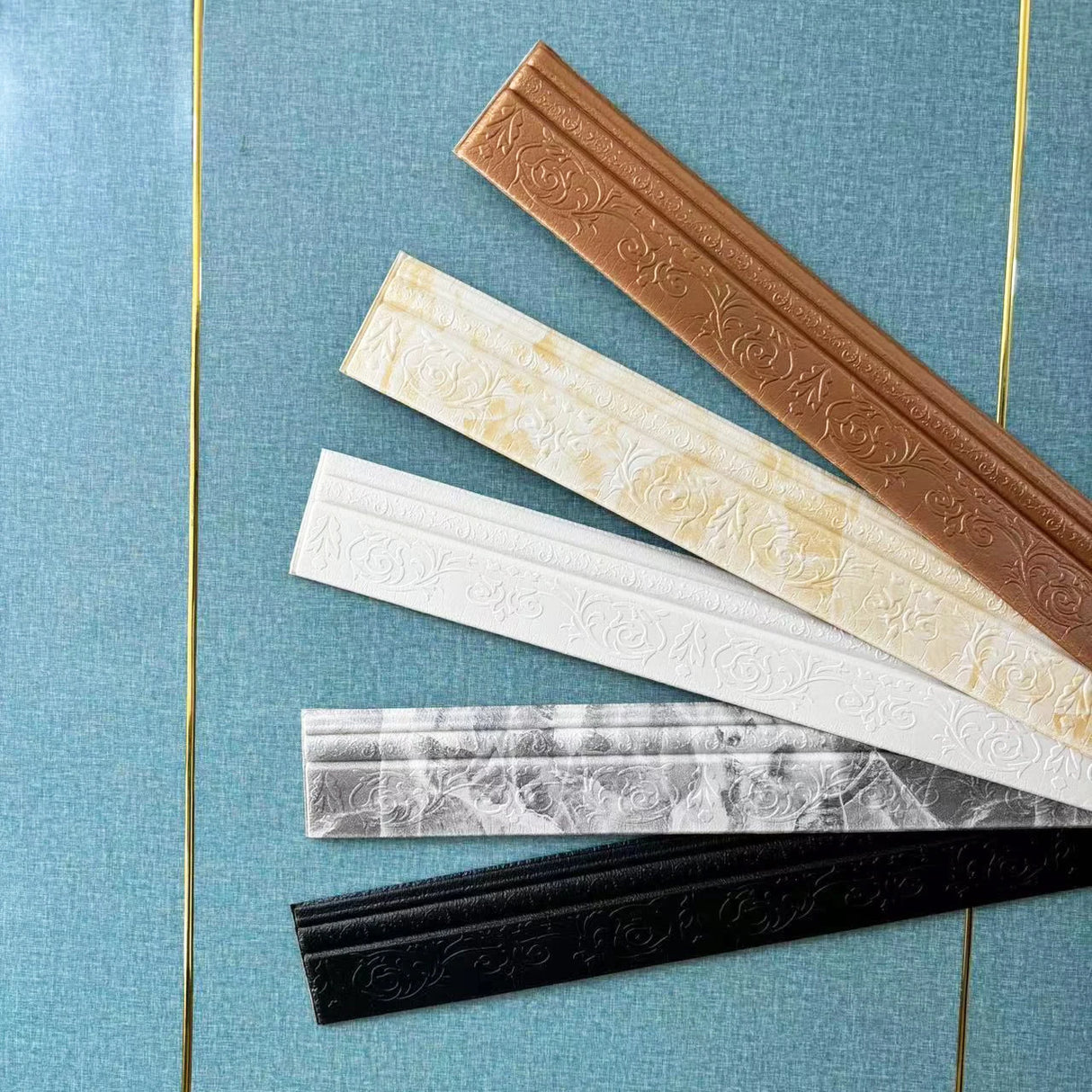 壁面装飾 幅木風粘着ボーダーシート 幅10㎝x230㎝ 衝撃吸収 XPEフォーム