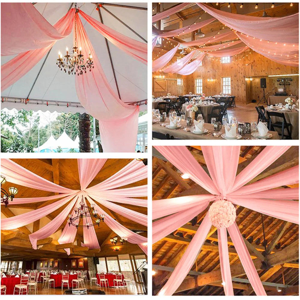 インテリア・パーティ装飾 |シフォンドレープカーテン | 全長 3m/6m