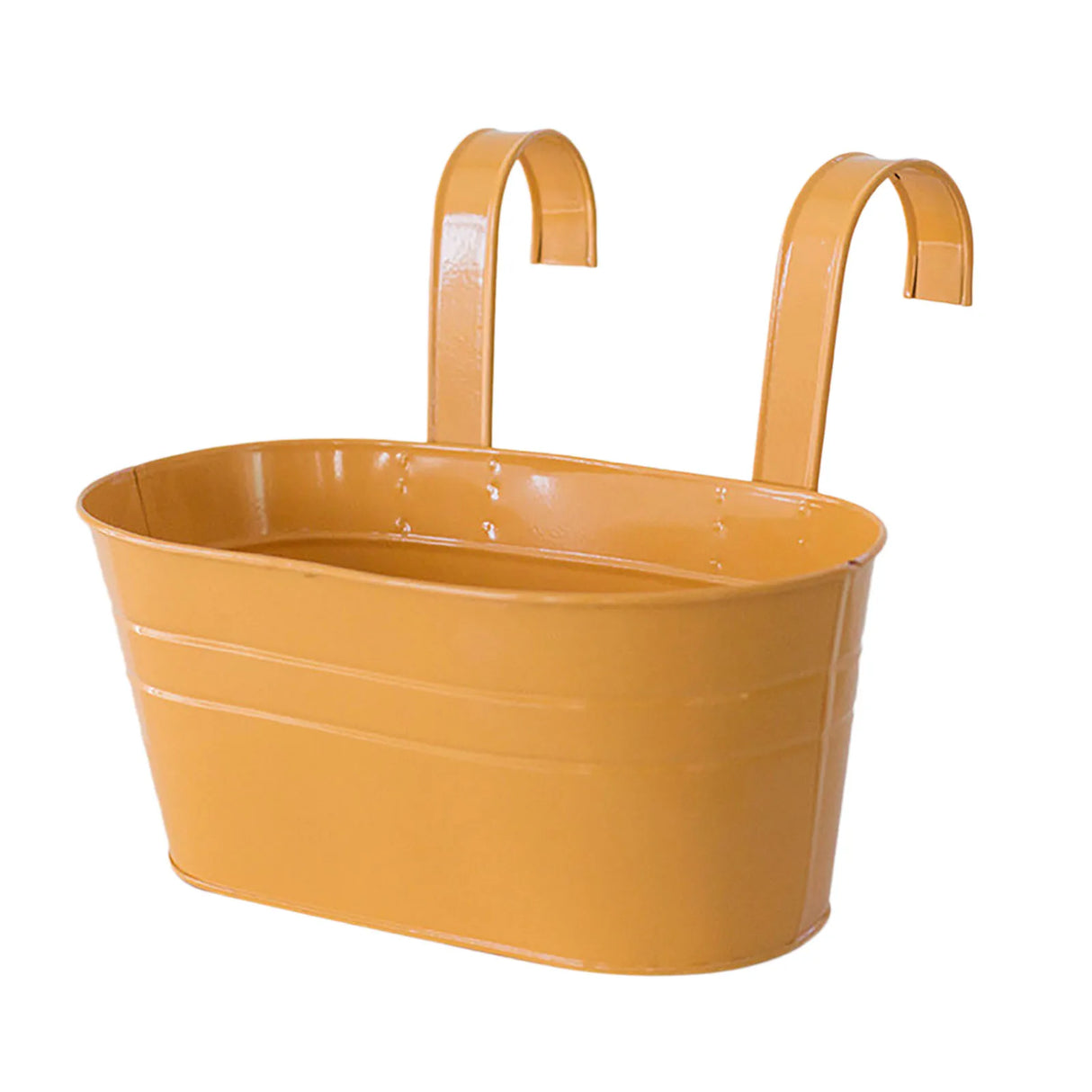 取り外し可能なダブルフック・取り外し可能なブリキハンギングプランター・ホームオーバルメタルプラントフラワーポットフェンスバルコニーガーデンハンギングプランターポット