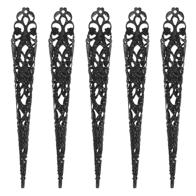 イベント・ハロウィングッズ|花柄フィンガーネイルチップ(5個セット)