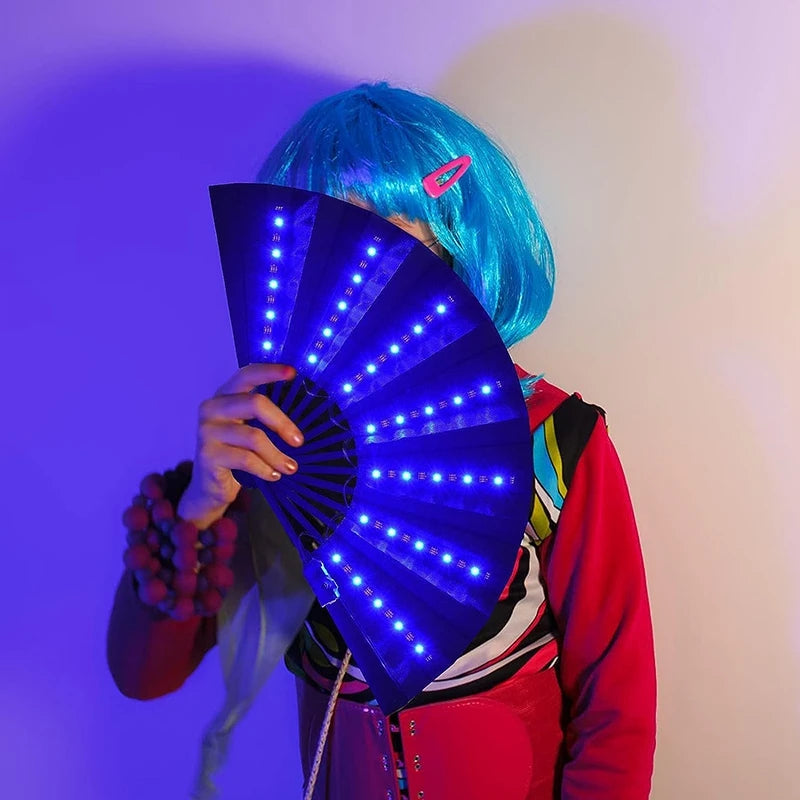 イベント・ハロウィングッズ|光る!LED扇子(電池式)