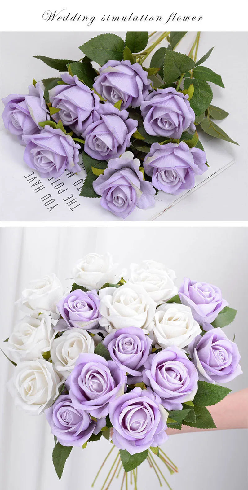 パーティー・インテリア装飾|造花バラの花束セット(51cm)