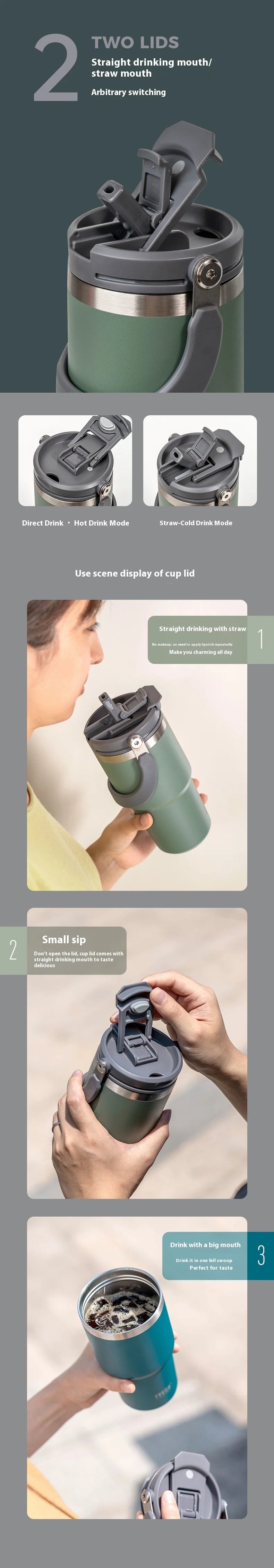 |イベント・ノベルティ用品 | ステンレス断熱コーヒーカップ | 600ml~1200ml