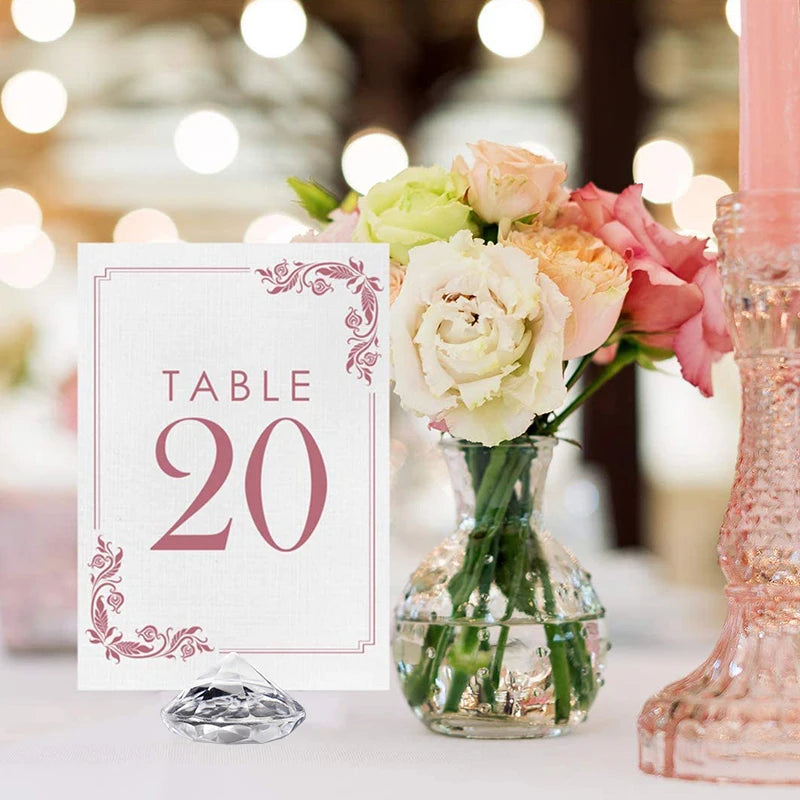 イベント・結婚式装飾|アクリル製ダイヤモンドカードホルダー5/10個