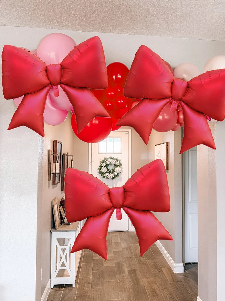 イベント・バルーン装飾 |リボン型アルミバルーンセット | 3個