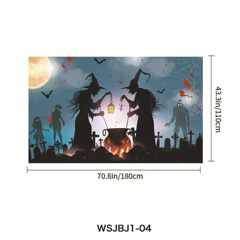 イベント・ハロウィングッズ|背景布 邪悪なカボチャ