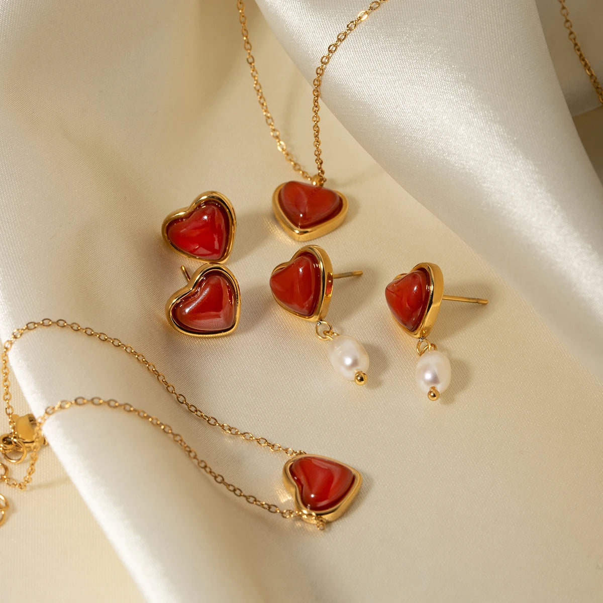 レッドオニキス ラブジュエリーセット