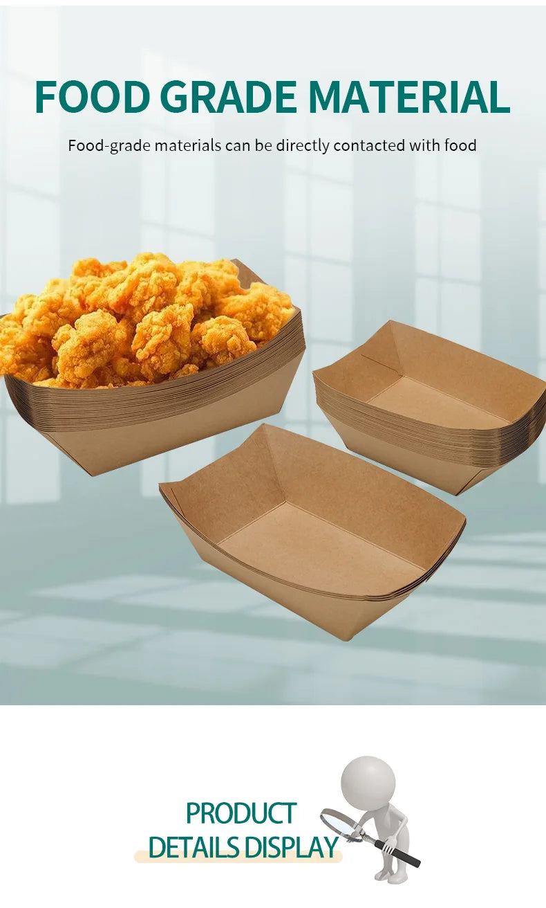 |イベント・ノベルティ用品 | 電子レンジ可 クラフト紙トレイセット |S/M/Lサイズ