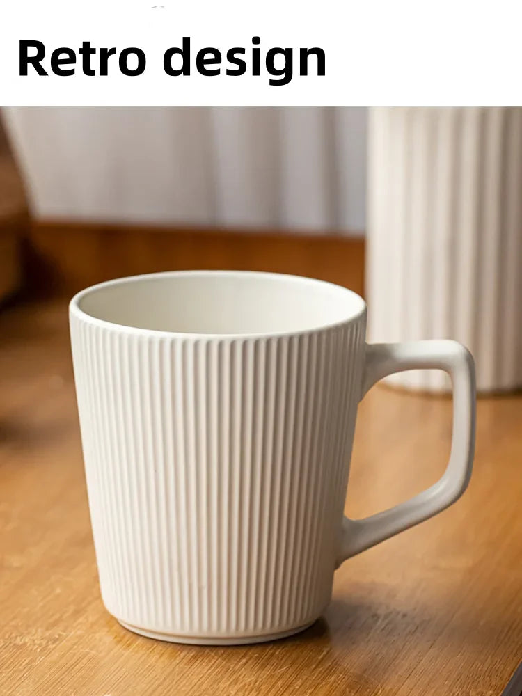 |イベント・ノベルティ用品 |北欧風 ライン柄セラミックマグカップ | 500ml