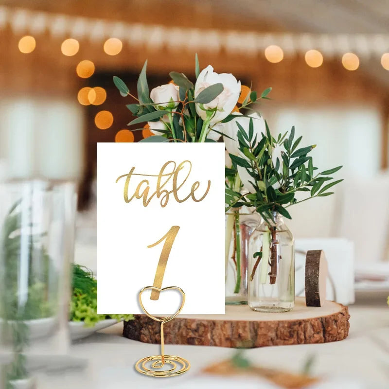 イベント・結婚式装飾|テーブルナンバーホルダー 20個セット ゴールド