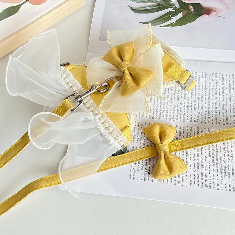 イベント・パーティーグッズ|蝶結びデザインの猫用ハーネスリーシュ