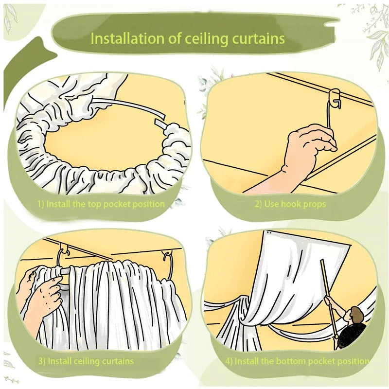 インテリア・パーティ装飾 |シフォンドレープカーテン | 全長 3m/6m