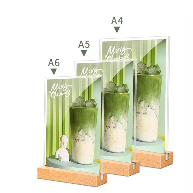 両面クリア卓上アクリルサインホルダー