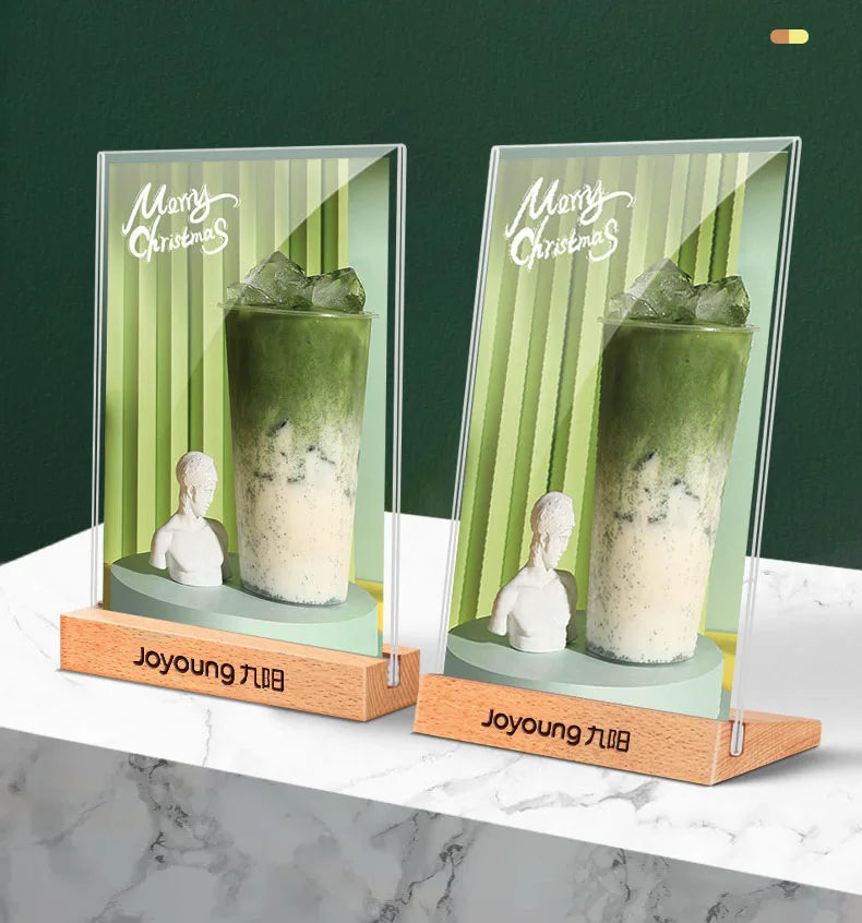 両面クリア卓上アクリルサインホルダー