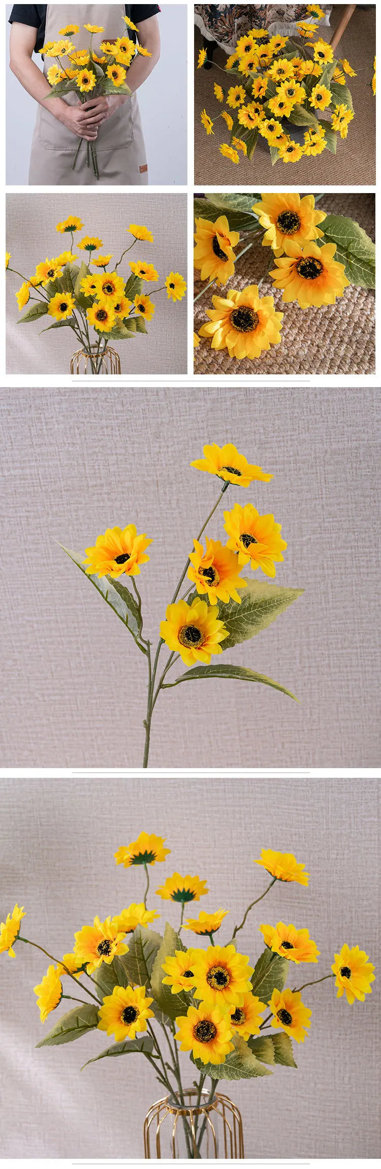 52.5cm ひまわりのアーティフィシャルフラワー