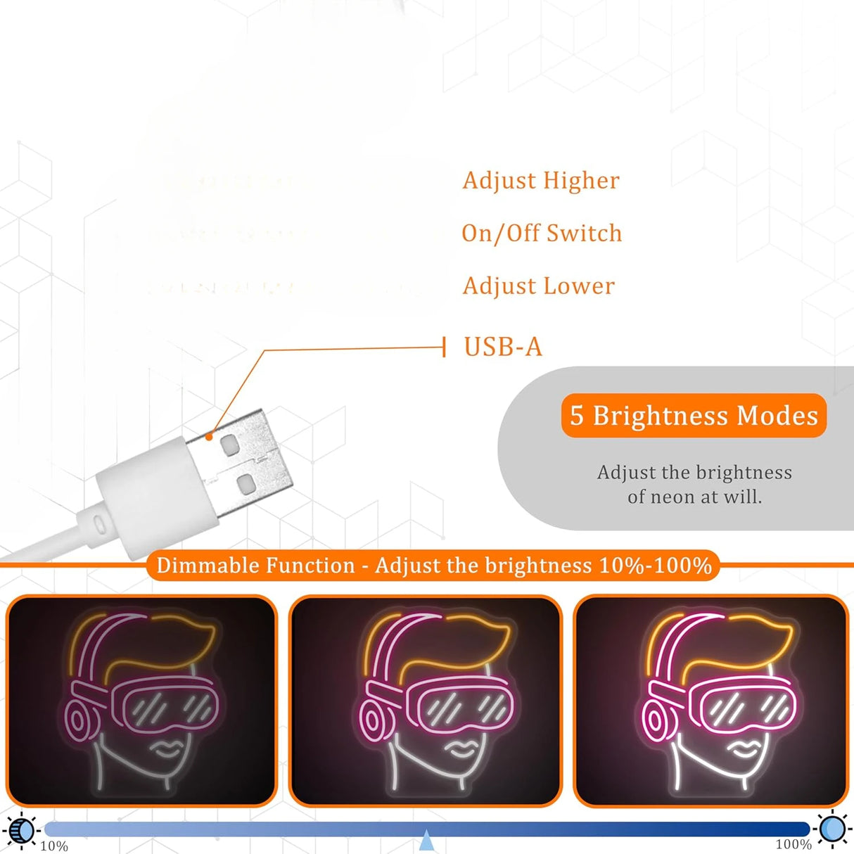 LEDネオンサイン(ネオン看板) ゲームルーム用 調光可能