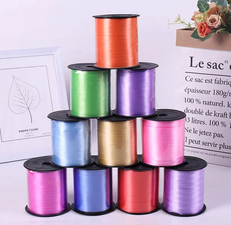 イベント・バルーン装飾 | マルチカラー クラフト用リボン| 230m巻