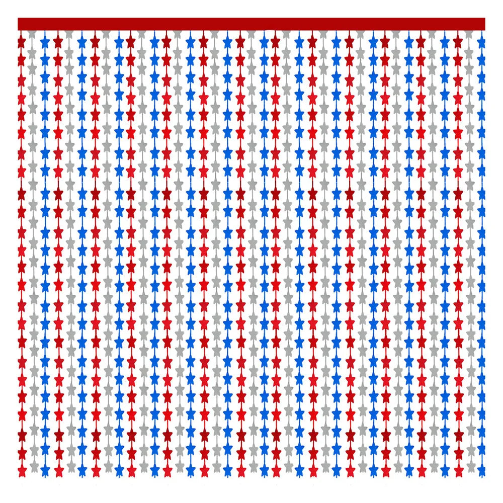 パーティー・インテリア装飾 星条旗風デザイン カーテン アメリカンテーマ