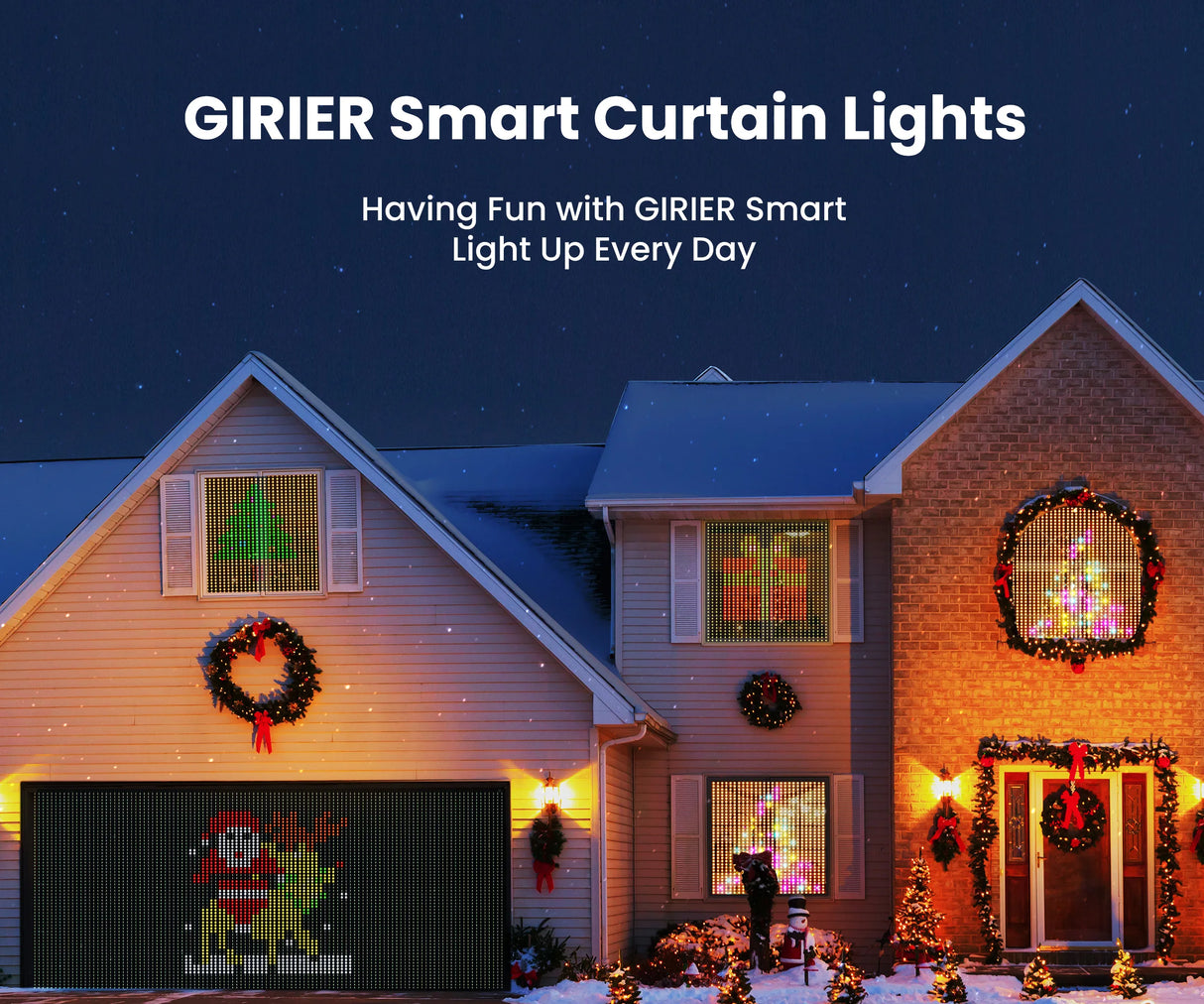 カーテンライト|イベント・クリスマス装飾| Bluetoothスマートカーテンライト(幅2m)
