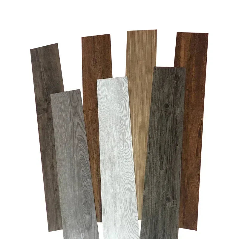 DIYフロアシート 天然木目風 床ステッカー 幅15cm x 45cm 10枚入