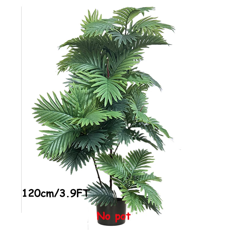 70~150cm・大型人工ヤシの木・フェイクトロピカル植物・グリーンモンステラの葉