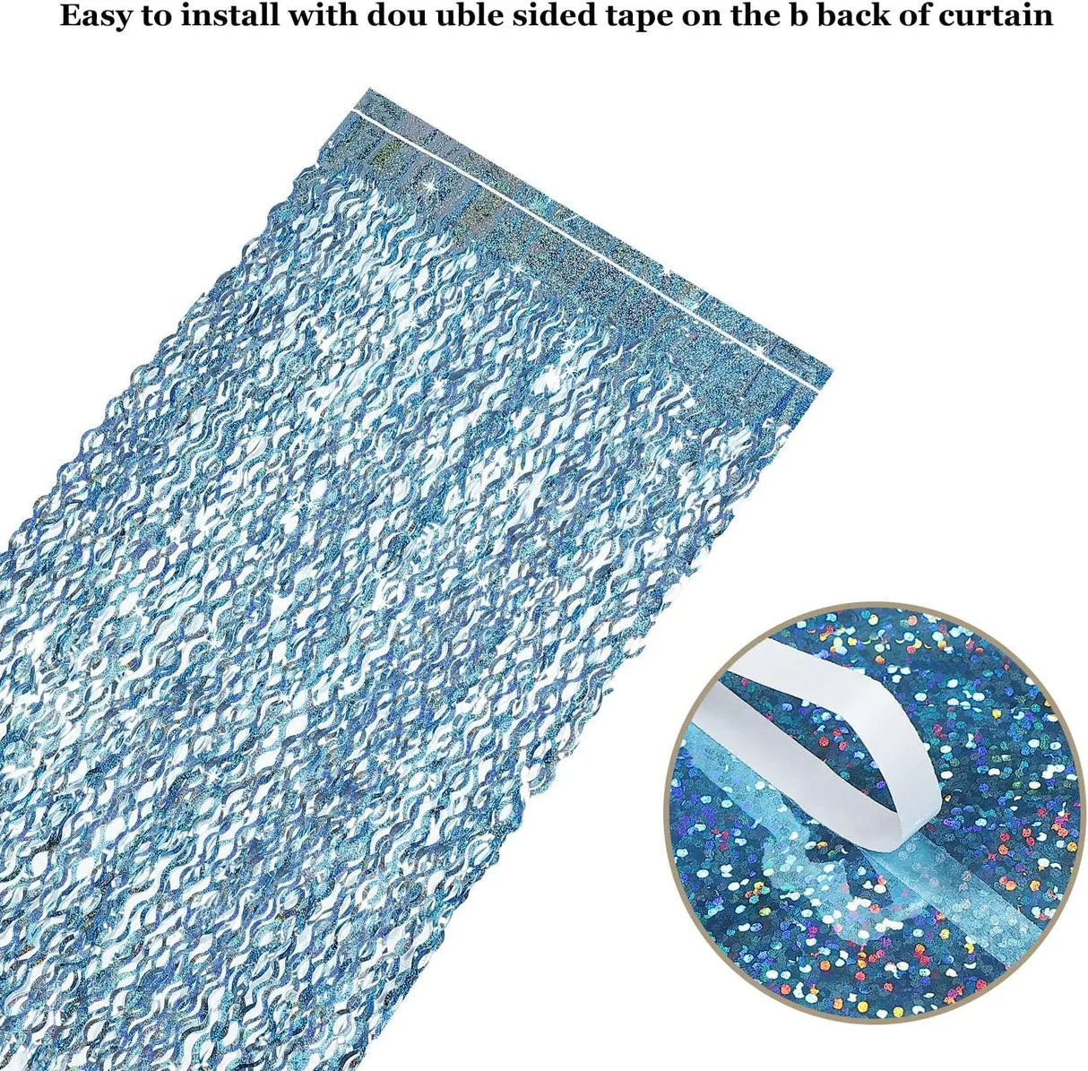 パーティー・インテリア用装飾 波形カーテン 壁面装飾 キラキラ光る