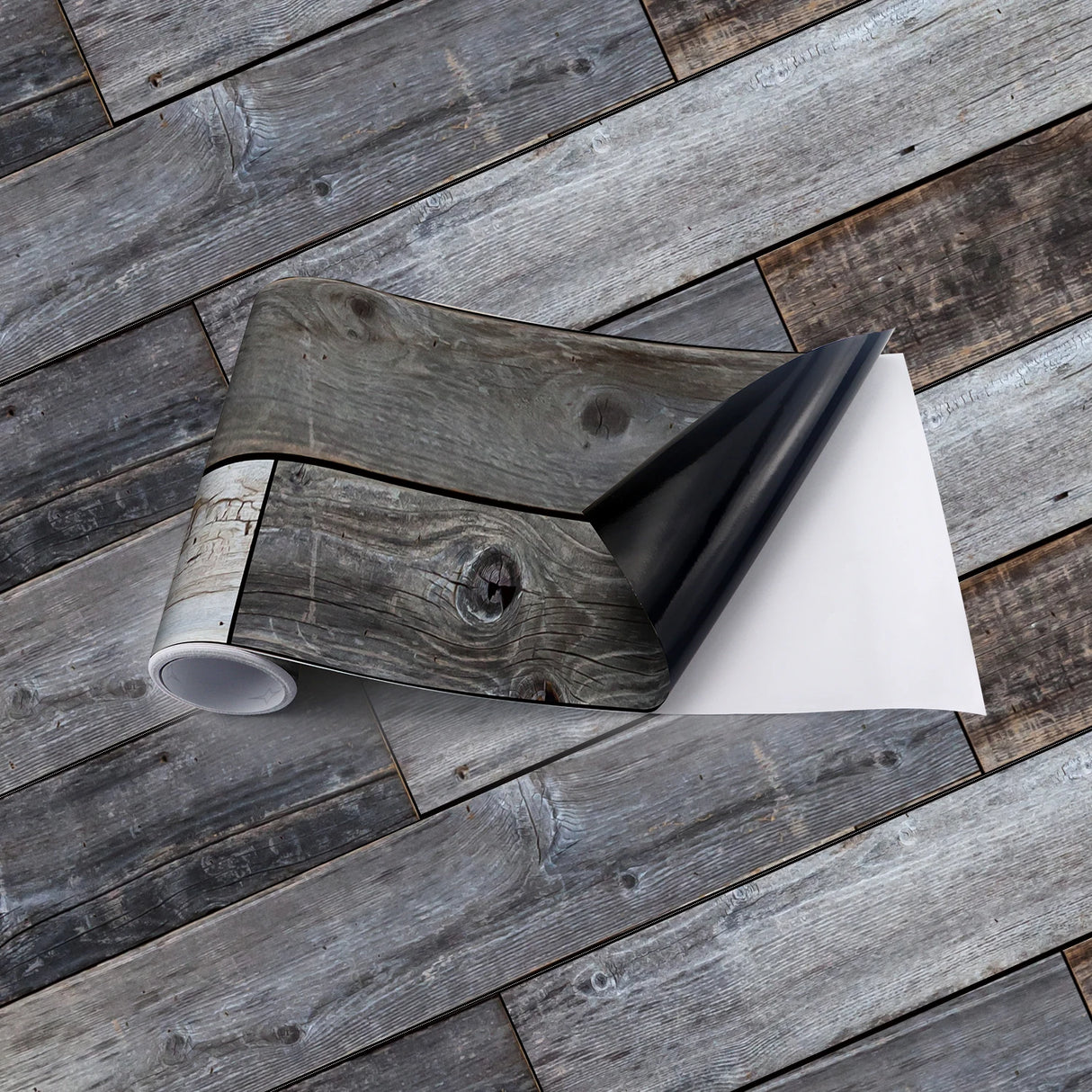 DIYフロアシート モダン柄タイル風 ステッカー 幅20cm x 300cm リフォーム