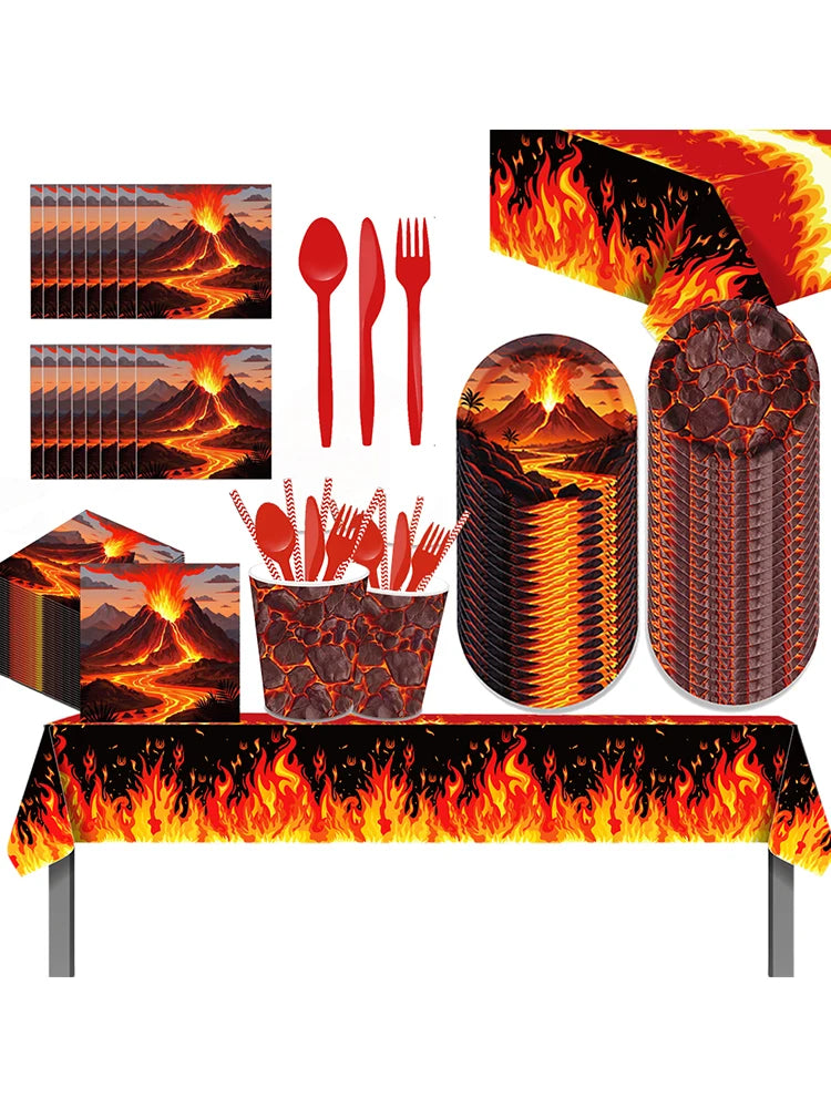 イベント・ハロウィングッズ|火山テーマのパーティーデコレーションセット