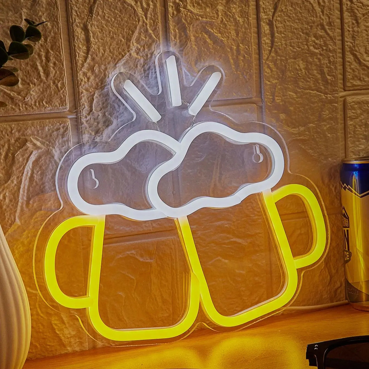 ネオンサイン、『beer乾杯』オーダーメイド インテリア 17*14インチ ビール乾杯 LEDネオンサイン（ネオン看板）｜誉PRINTING