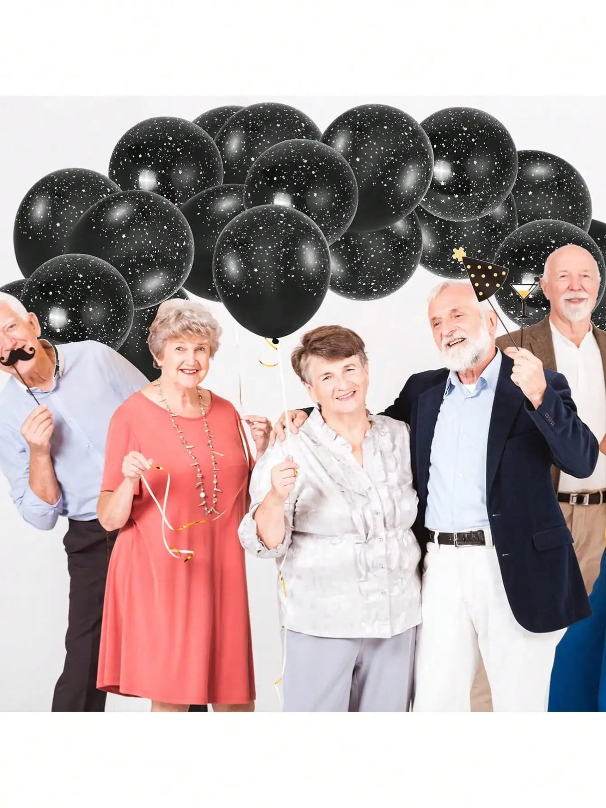 イベント・ハロウィン装飾|SF&ホラー風 ブラックバルーンセット(20個)