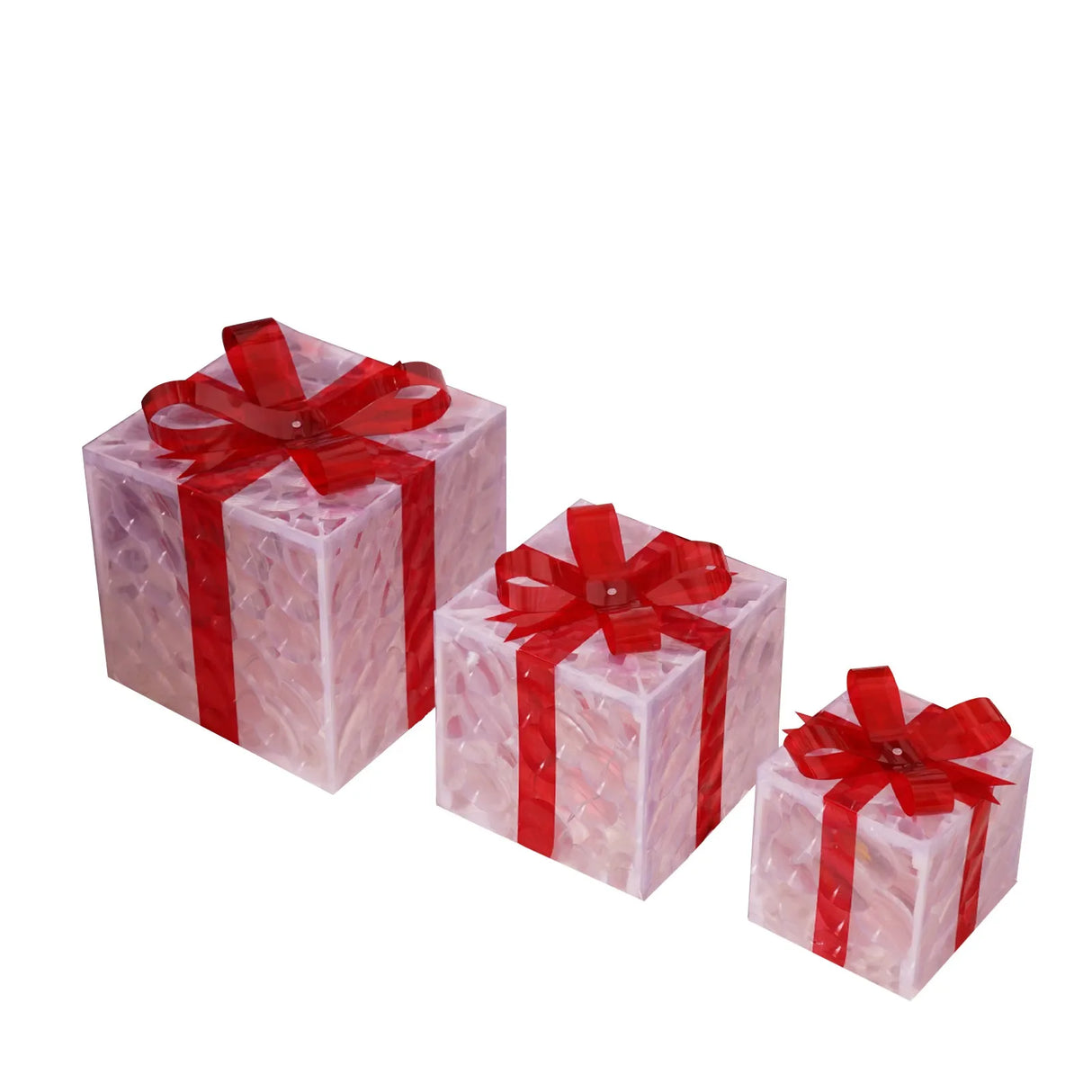 モチーフライト|イベント・クリスマス装飾|ライト付きギフトボックス(3個セット)