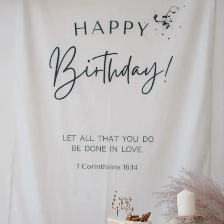 パーティー装飾 布製バースデー用 壁面バナー 誕生日会用